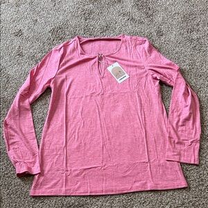 Elegant Pink Long Sleeve Tee
